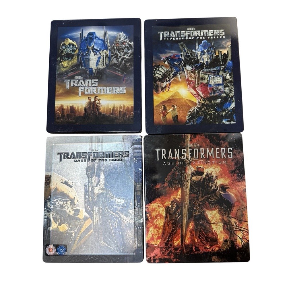 Transformers SteelBook‎ Blu-ray Set Of 4 Movie Collection Dark Moon Extinction